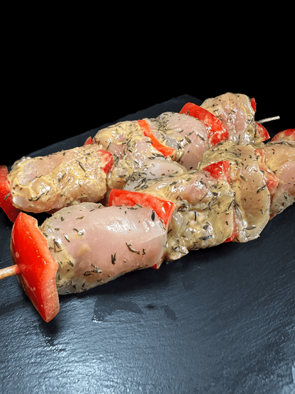 Brochette de poulet marinée Thym citron