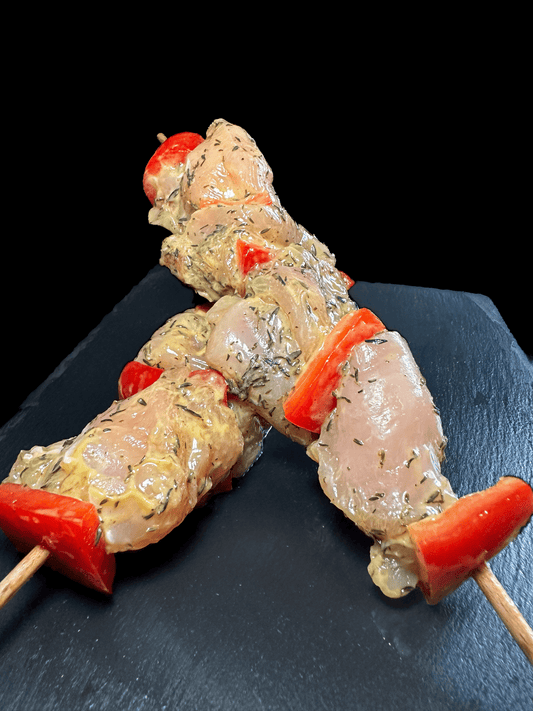 Brochette de poulet marinée Thym citron